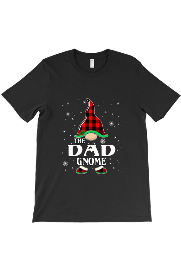 The Dad Gnome Buffalo Plaid Matching Family Christmas Holiday Pajama Party G24519 Unisex T-Shirt, Up to Size 5XL