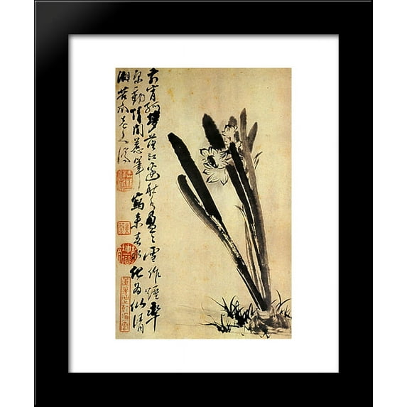 The Daffodils 20x24 Framed Art Print by Shitao