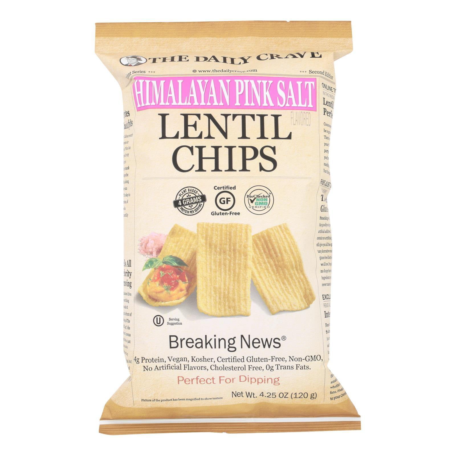 The Daily Crave Lentil Chips, Himalayan Pink Salt, 4.25oz