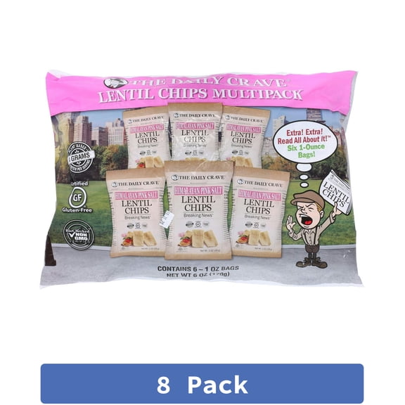 The Daily Crave Lentil Chips Multipack 6 oz (Pack Of 8)