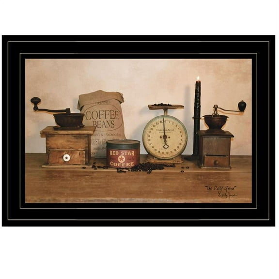 "The Daily Grind" by Billy Jacobs, Ready to Hang Framed Print, Black Frame