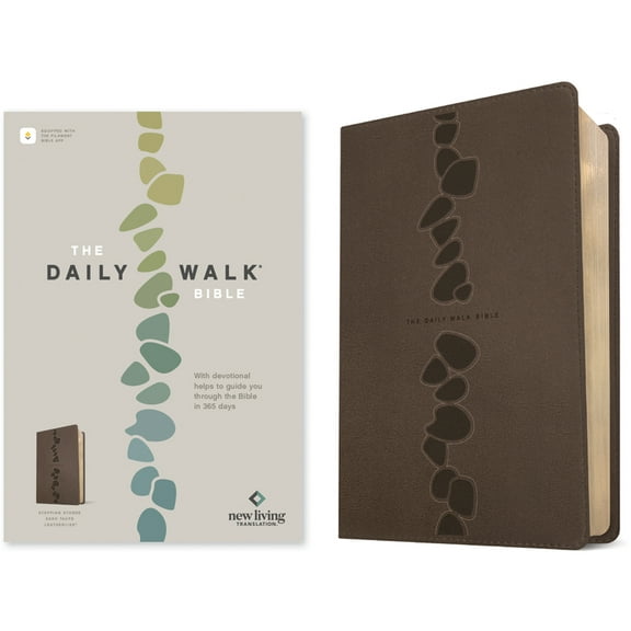 The Daily Walk Bible Nlt, Filament Enabled (Leatherlike, Stepping Stones Dark Taupe), (Hardcover)
