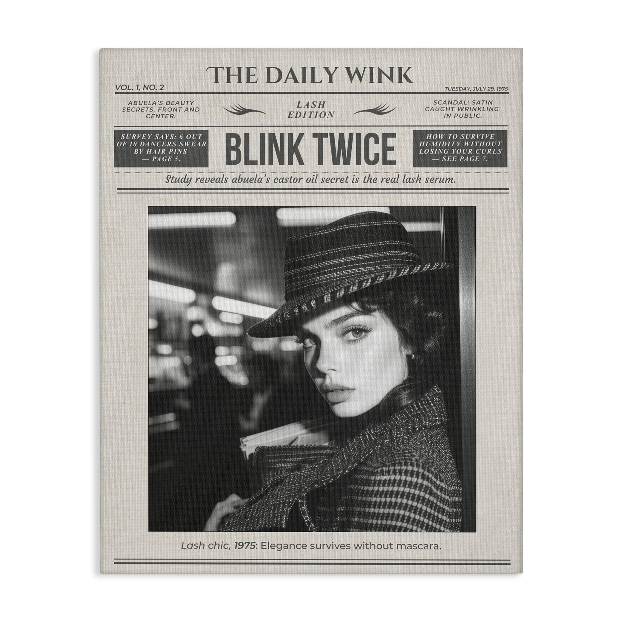 The Daily Wink Magazine Canvas Wall Art, design by A Barefoot Stylist