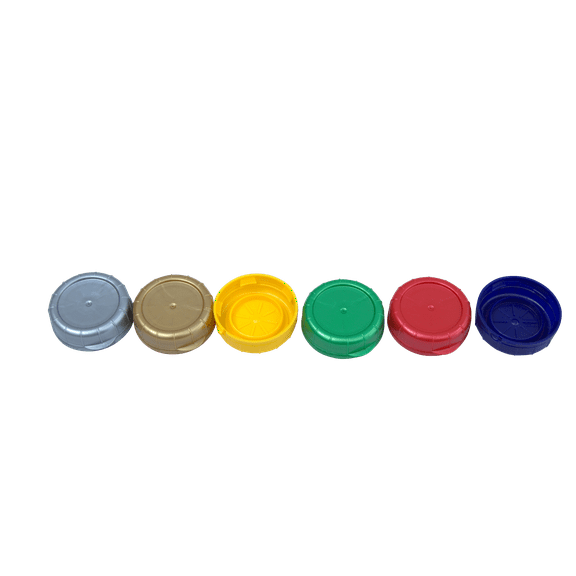 The Dairy Shoppe® Multicolor Easy ID Caps for Glass Bottles with 48 mm mouth (6 pack)
