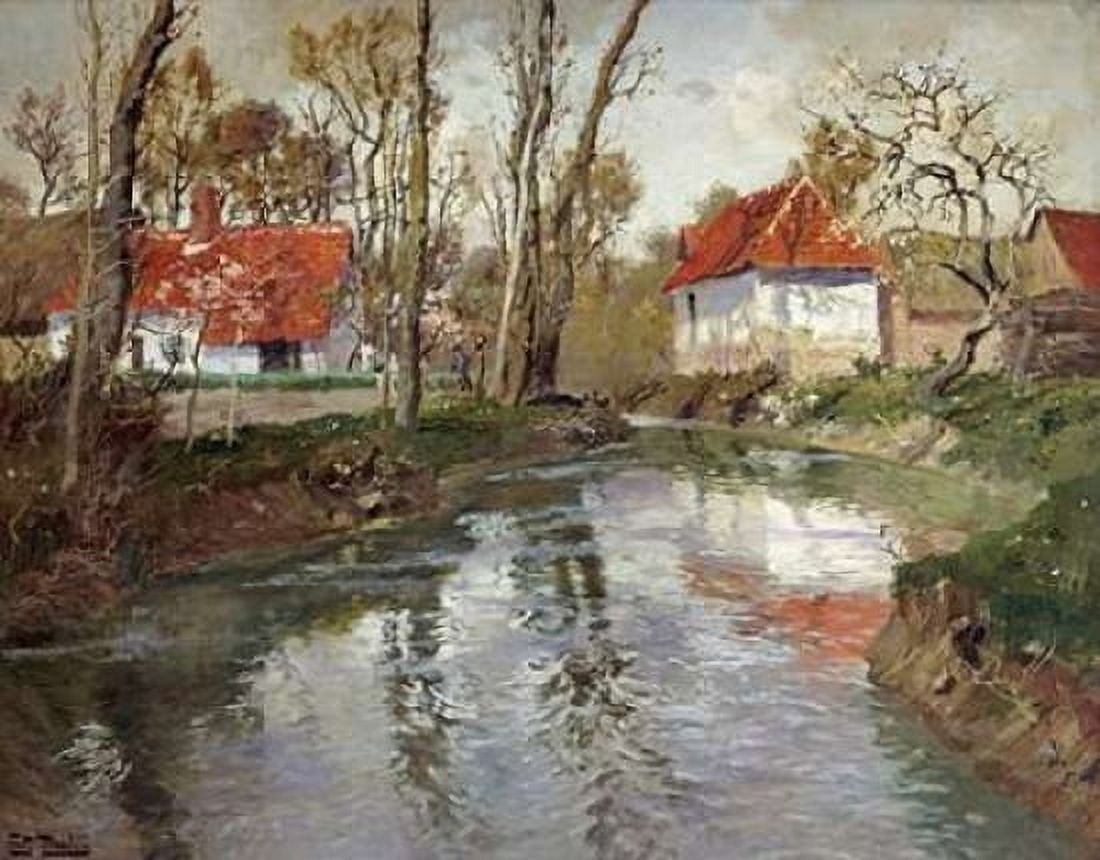 The Dairy at Quimperle Canvas Art - Fritz Thaulow (22 x 28)