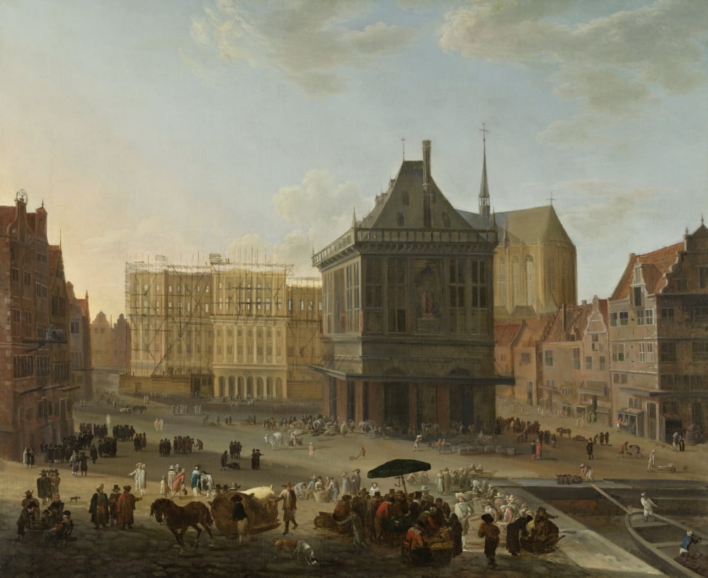 The Dam In Amsterdam Canvas Art - (24 x 18)