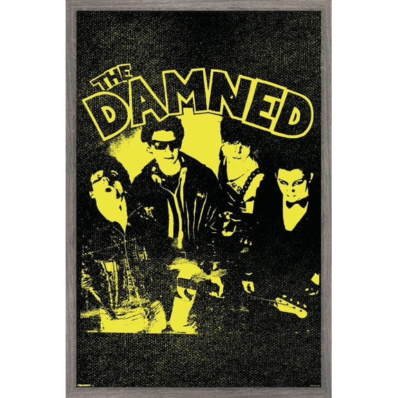 The Damned - Ooo Lime Wall Poster, 22.375" x 34" Framed