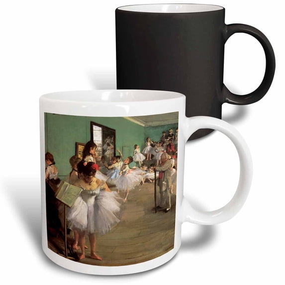 3drose, the Dance Class , 1874 by Edgar Degas, 11oz Magic Transforming Mug