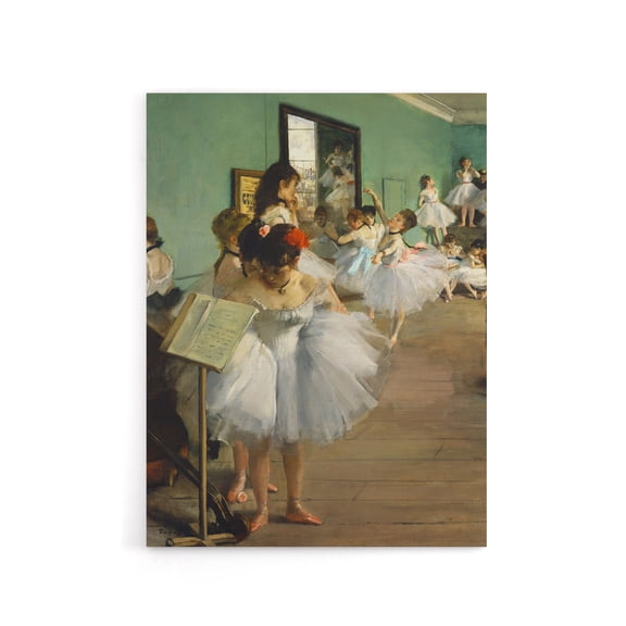 The Dance Class Ballet Studio Degas Vintage Canvas Wall Art 12X16"