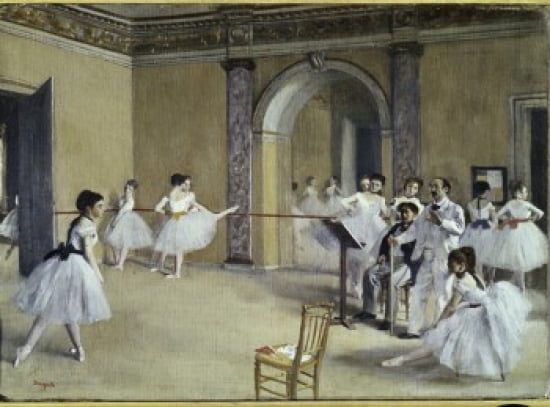 The Dance Foyer at the Opera on the Rue Le Peletier 1872 Edgar Degas (1834-1917 French) Musee d Orsay Paris France Canvas Art -  (18 x 24)