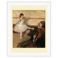 thumbnail image 1 of The Dance Lesson - From an Original Color Pastel by Edgar Degas c.1874 - Fine Art Rolled Canvas Print 20in x 26in, 1 of 4