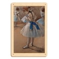 thumbnail image 1 of The Dance Studio - From an Original Color Painting by Edgar Degas c.1880 - 8 x 12 inch Vintage Wood Art Sign, 1 of 4