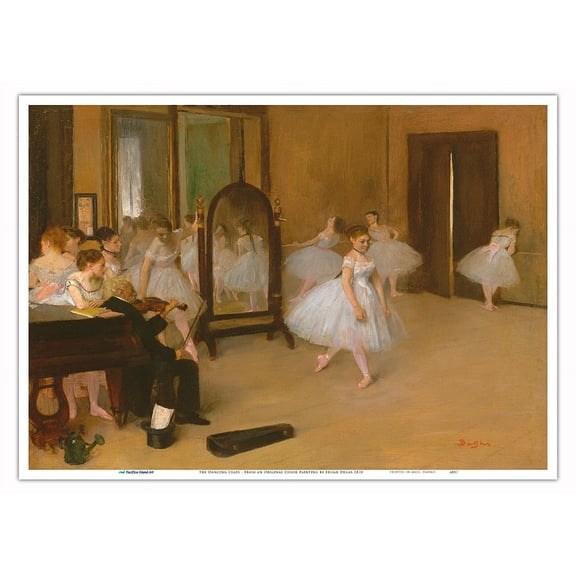 The Dancing Class - From an Original Color Painting by Edgar Degas c.1870 - Master Art Print 10in x 14in