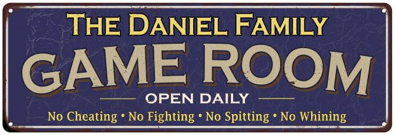 The Daniel Family Blue Game Room Metal 6x18 Sign 106180037474 - Walmart.com