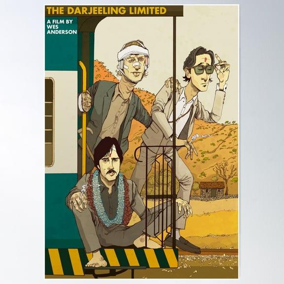 The Darjeeling Limited Film Alt Art Poster Wall Art, Modern Wall Decor For Living Room Bedroom, 12x18 UNFRAMED