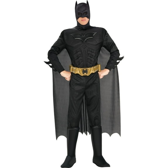 The Dark Knight Batman Deluxe Costume for Adults by Rubies, Men's Large