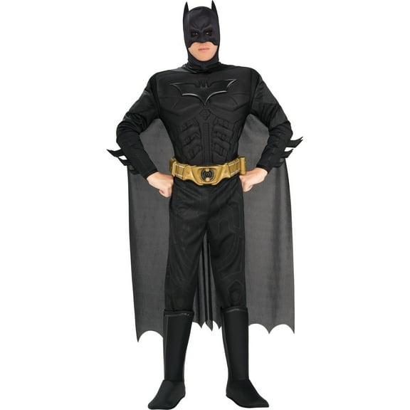 The Dark Knight Batman Deluxe Costume for Adults by Rubies, Men's XL