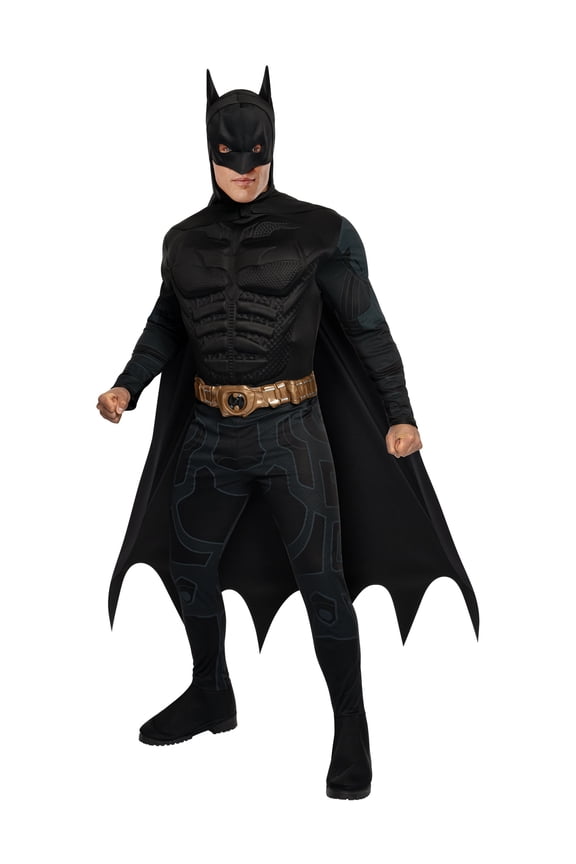 The Dark Knight Batman Deluxe Costume for Adults by Rubies, Men's XL