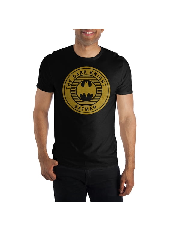 The Dark Knight Batman Seal Black Tee Shirt T-Shirt-5XL