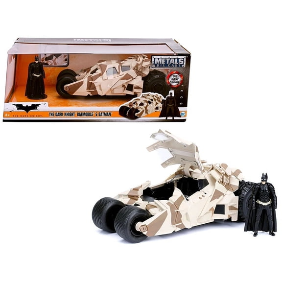 "The Dark Knight" Batmobile with Batman Diecast Figure Camouflage Version "DC Comics" Series 1/24 Diecast Model Car by Jada