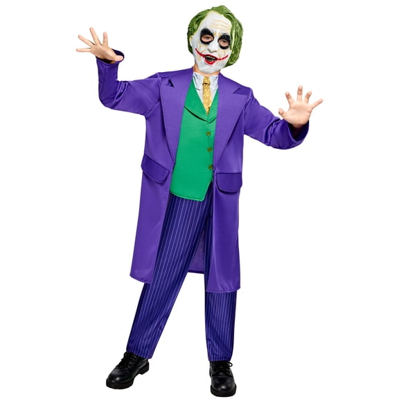 The Dark Knight Joker Deluxe Costume for Kids by Rubies, Boys Large