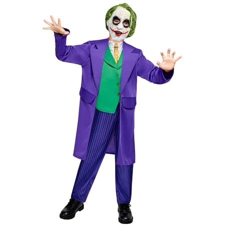 The Dark Knight Joker Deluxe Costume for Kids by Rubies, Boys Medium