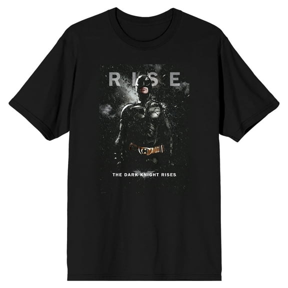 The Dark Knight Rises DC Comic Book Men's Black Short Sleeve Graphic Tee Shirt-M