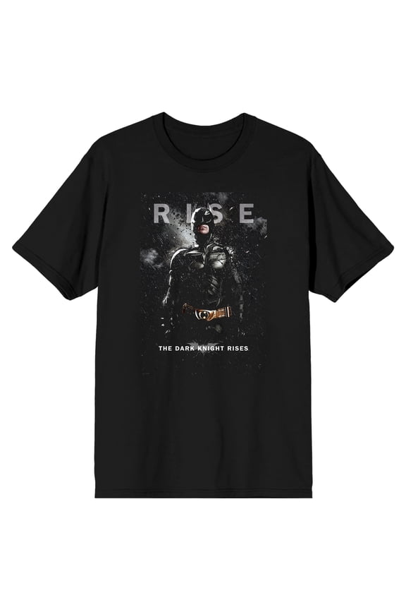 The Dark Knight Rises DC Comic Book Men's Black Short Sleeve Graphic Tee Shirt-M