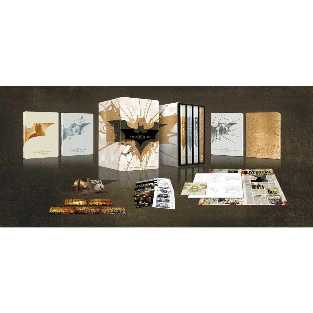 The Dark Knight Trilogy Limited Edition Steelbook Library Case (20th Anniversary Collection) 4K Ultra HD + Blu-ray Region Free