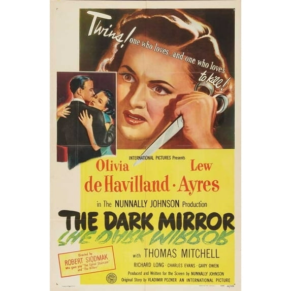 The Dark Mirror Movie Poster Print (27 x 40)