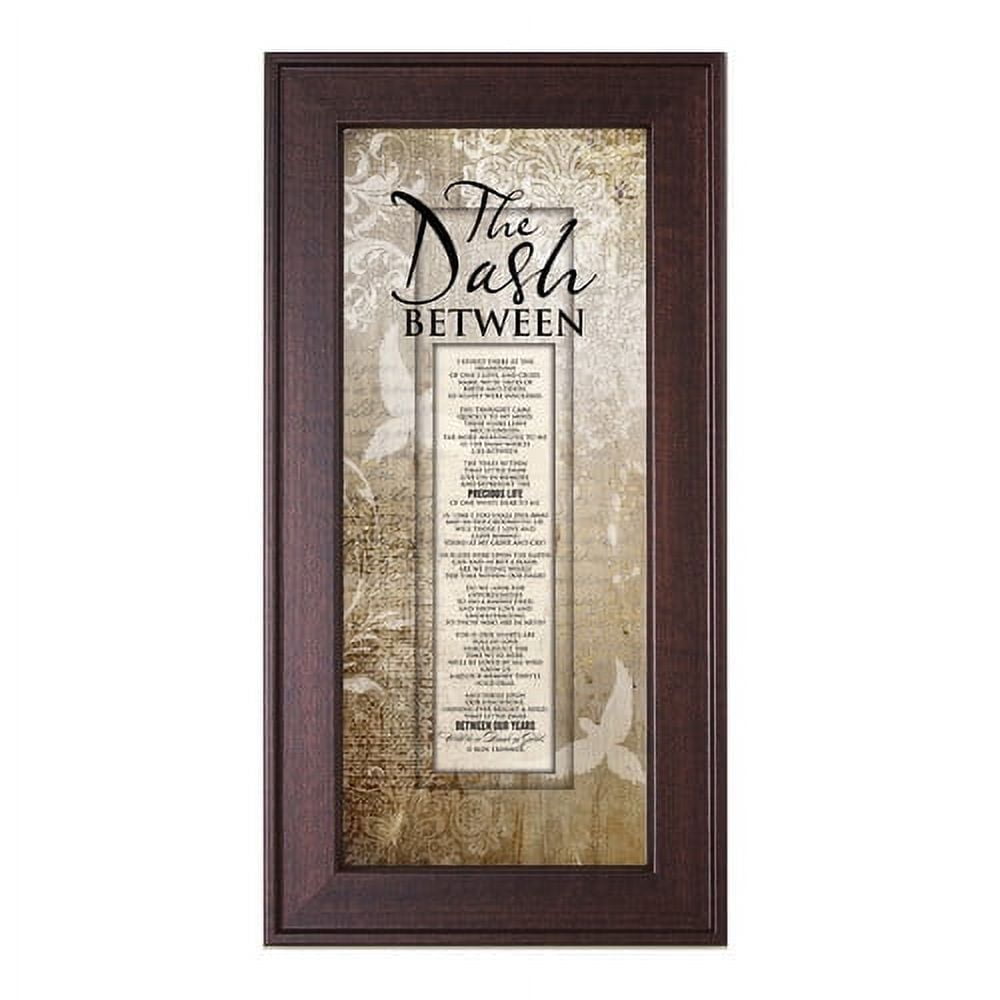 The Dash Between Dark Brown Framed Motivational Print