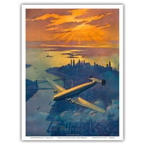 The Dawn of a New Age - Illustration for a 1939 - Vintage Calendar Page by Ruehl Heckman c.1939 - Master Art Print (Unframed) 9in x 12in
