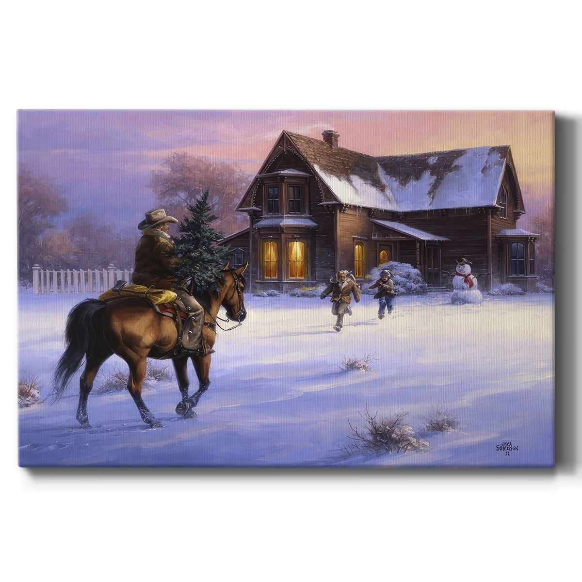 The Day Daddy Brought Home the Tree- Gallery Wrapped Canvas