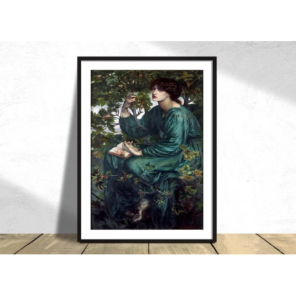 The Day Dream Dante Gabriel Rossett British Art Vintage Poster Wall Decor Famous Art, Unframed Paper Poster 8x10in