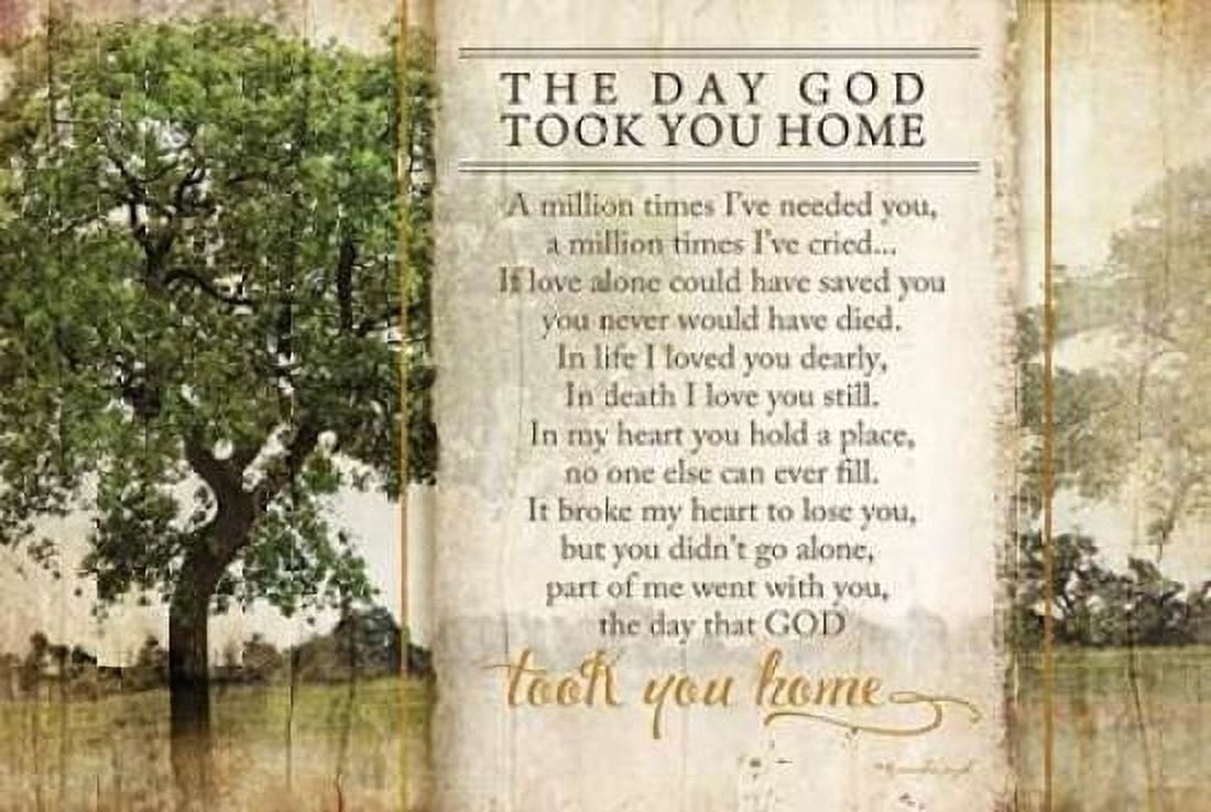 The Day God Took You Home Canvas Art - Jennifer Pugh (24 x 36)