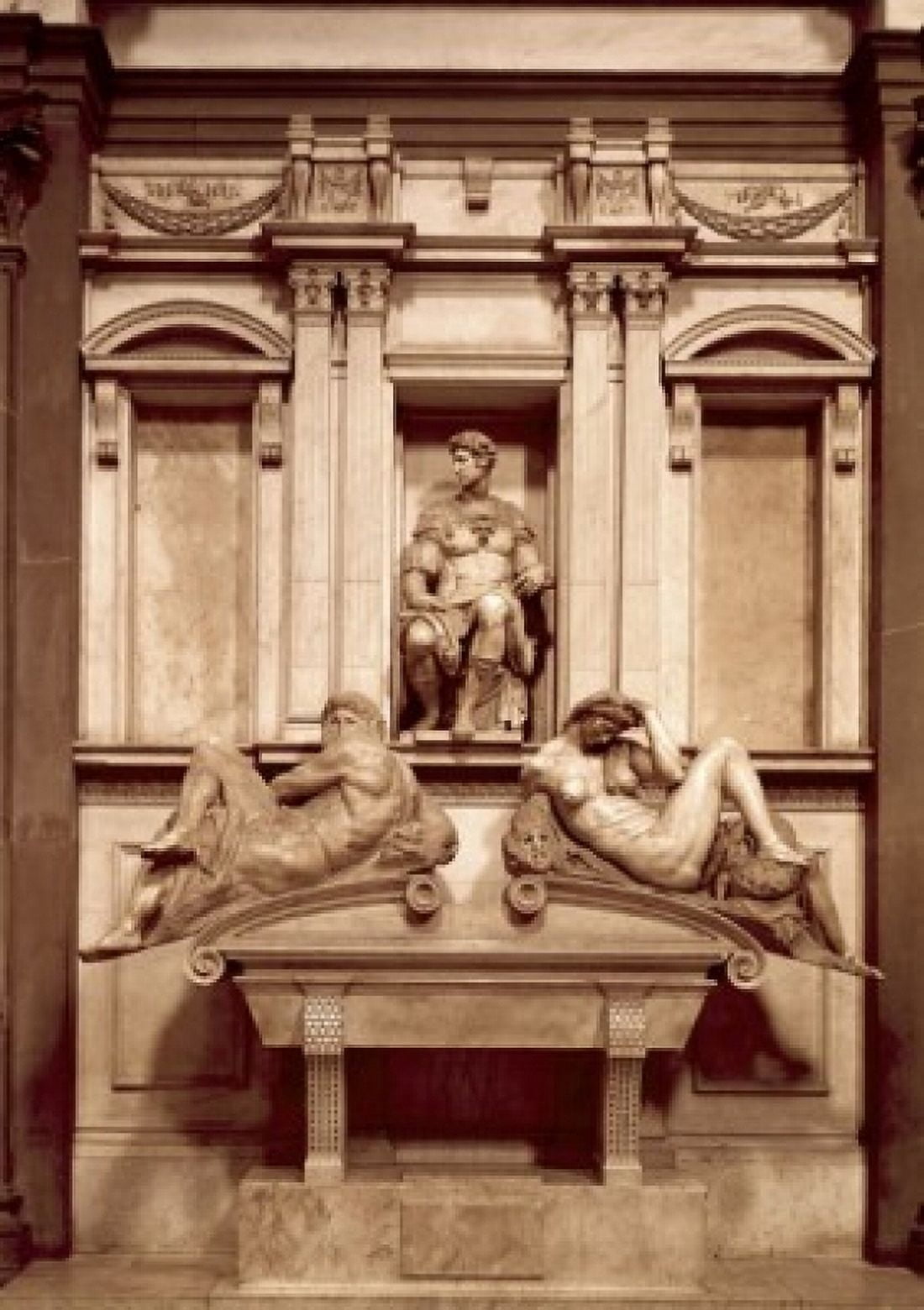 The Day & Night Michelangelo Buonarroti (1475-1564 Italian) Medici Chapel Florence Italy Canvas Art - Michelangelo Buonarroti (24 x 36)