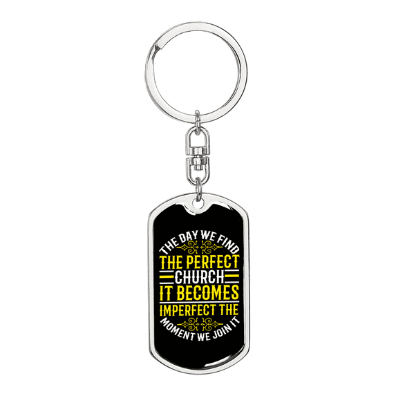The Day We Find Stainless Steel or 18k Gold Premium Swivel Dog Tag Keychain