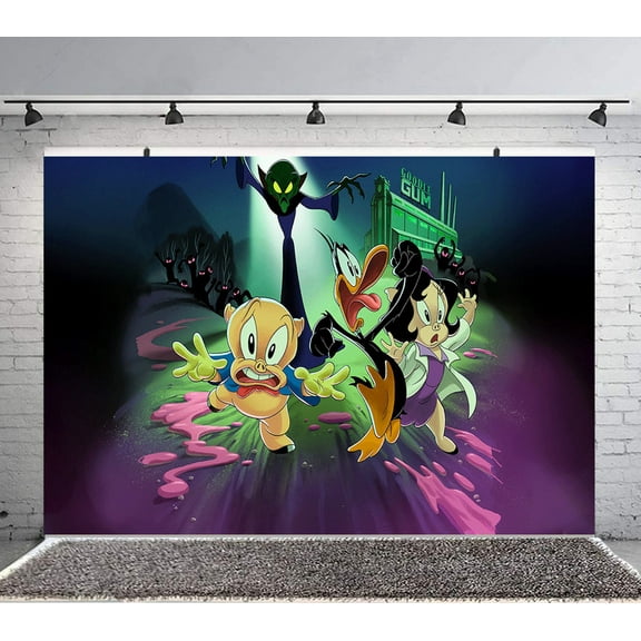 The Day the Earth Blew Up A Looney Tunes Movie Backdrop Banner Party Supplies Poster Movie Theme Background for Photography Birthday Decorations