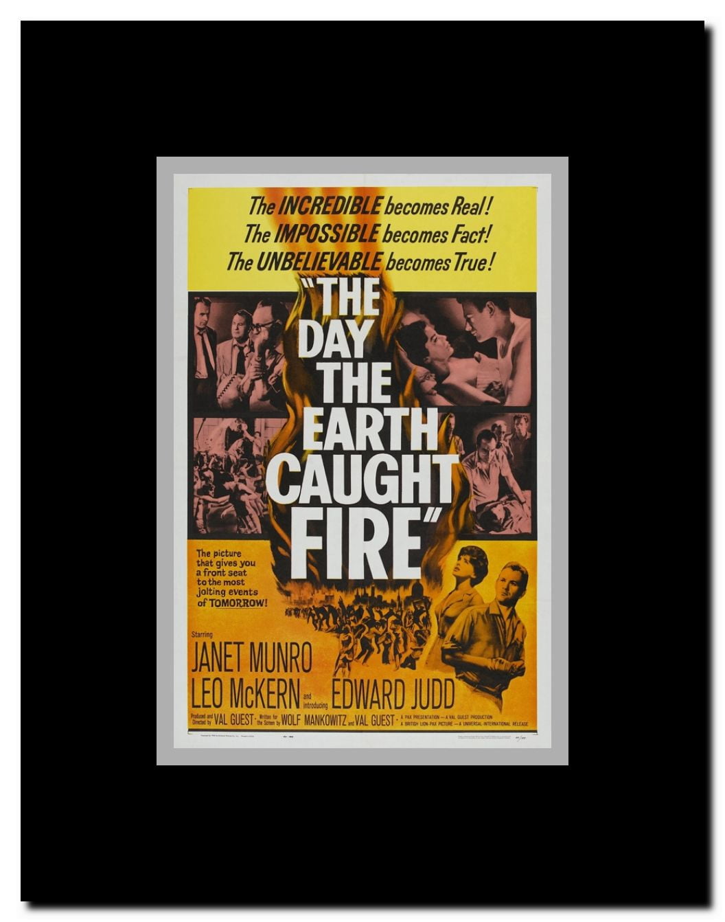 The Day the Earth Caught Fire Framed Movie Poster