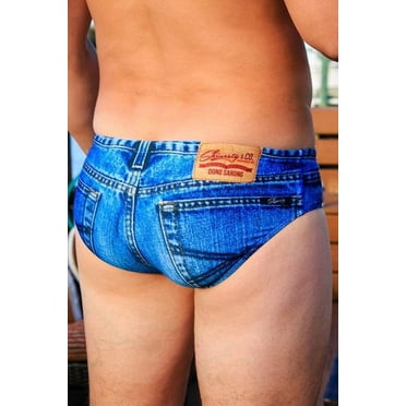 The Daytona Dong Sarong - Shinesty Denim Print Swim Brief  2X