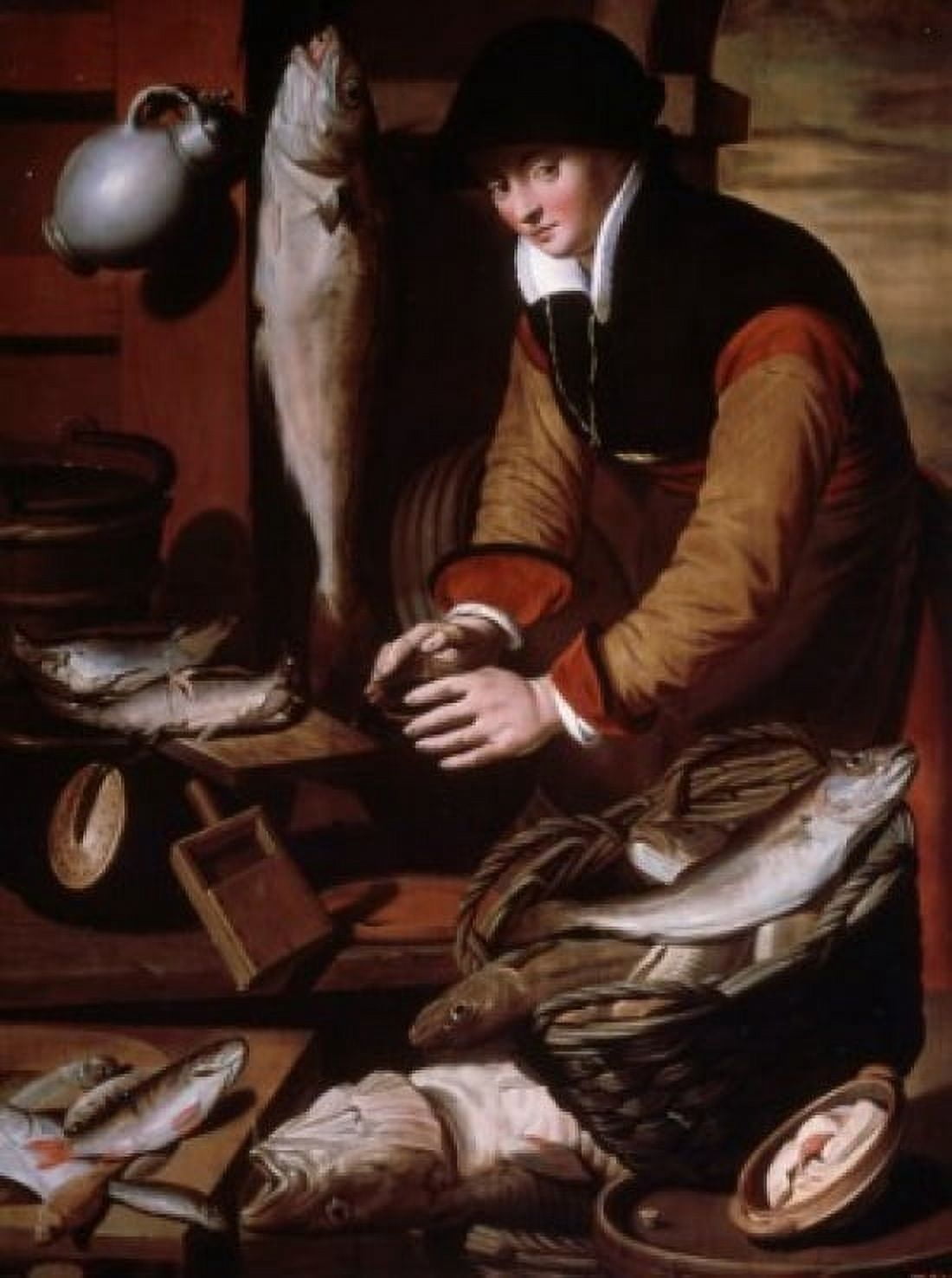 The Dealer Pieter Pietersz (c 1578-1631 Flemish) Pushkin Museum of Fine Arts Moscow Canvas Art - Pieter Pietersz (18 x 24)
