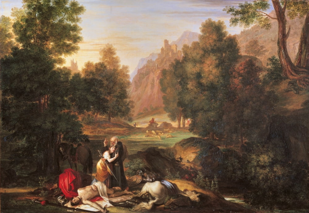 The Death Of Zerbino Canvas Art - (36 x 24)