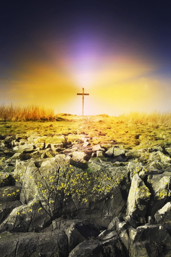 The Death Spot Of St Cuthbert On Holy Island England Canvas Art - John Short Design Pics (11 x 17)