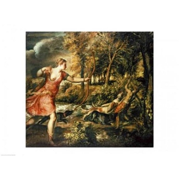 The Death of Actaeon Poster Print by Titian - 24 x 18 in.