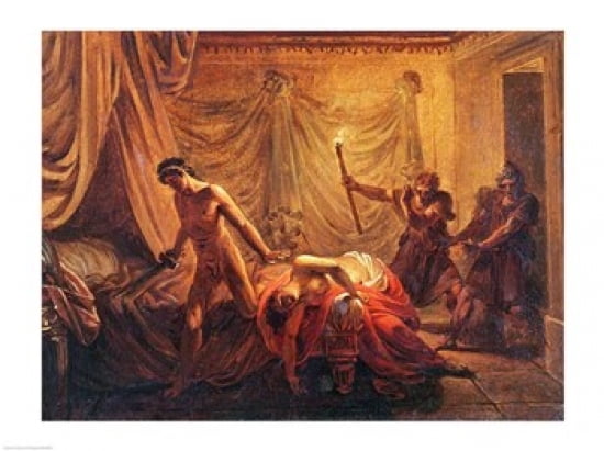 The Death of Cleonice Canvas Art - Jacques-Louis David (36 x 24)