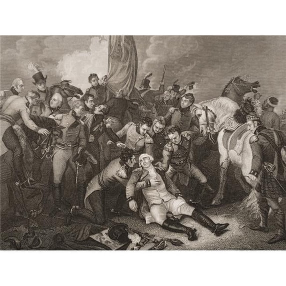 The Death of General Sir.Ralph Abercromby 1734-1801 British General Poster Print, 17 x 13