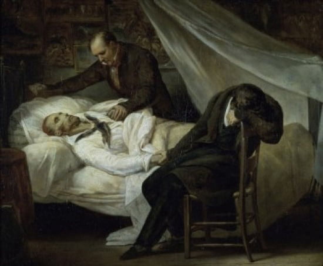 The Death of Gericault Ary Scheffer (1795-1858Dutch) Muse du Louvre Paris Canvas Art - Ary Scheffer (18 x 24)