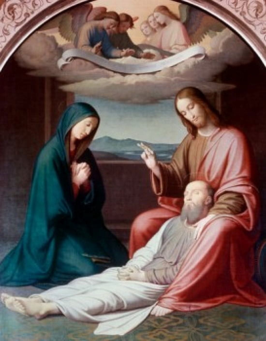The Death of Joseph by Johann Friedrich Overbeck (1789-1869) Canvas Art - Johann Friedrich Overbeck (18 x 24)