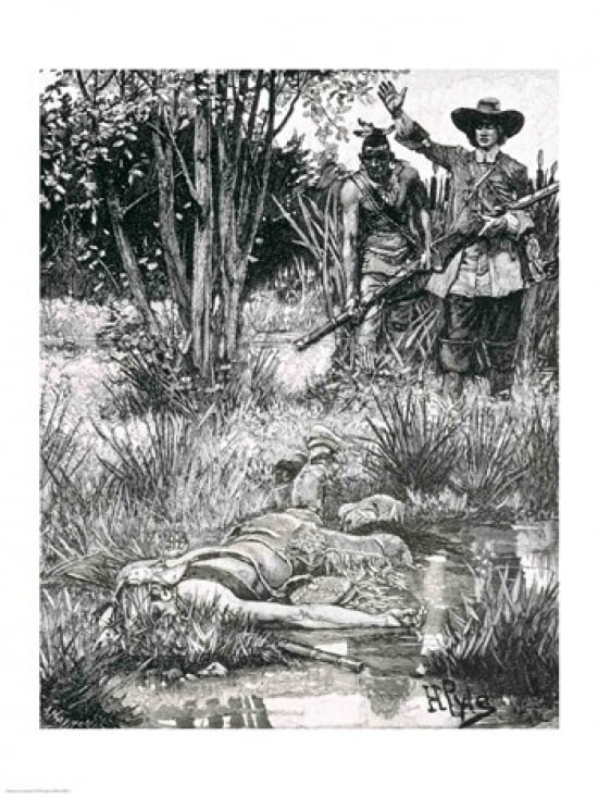 The Death of King Philip Canvas Art - Howard Pyle (24 x 36)