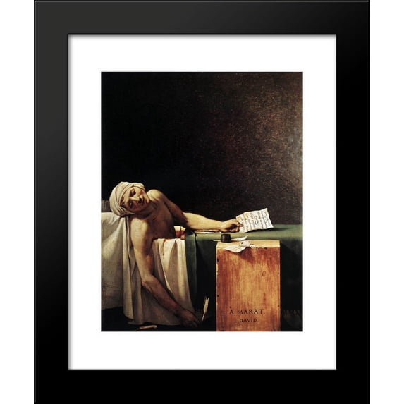 The Death of Marat 20x24 Framed Art Print by Jacques-Louis David